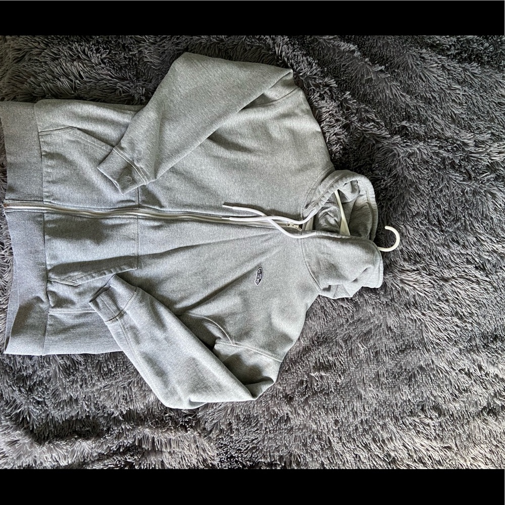Vans Gray Oversized Zip Hoodie